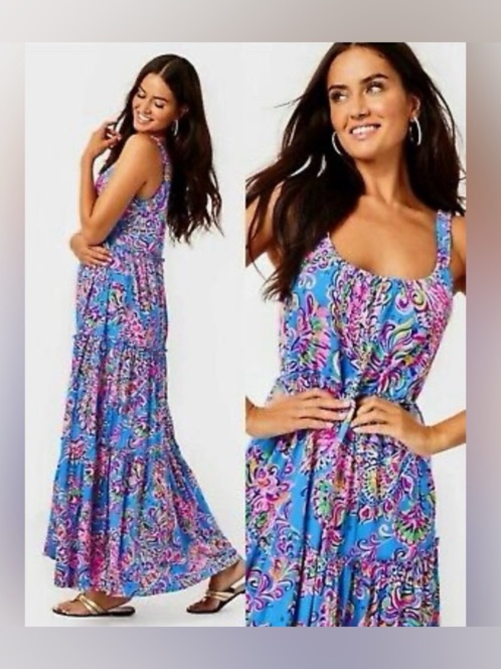 Lilly Pulitzer Loro Maxi Dress in Multi Mermaid Grotto